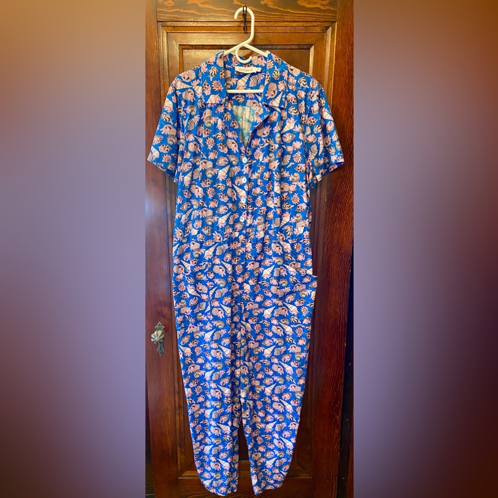 Rachel Antonoff Blue and Pink Hermit Crab Jumpsuit